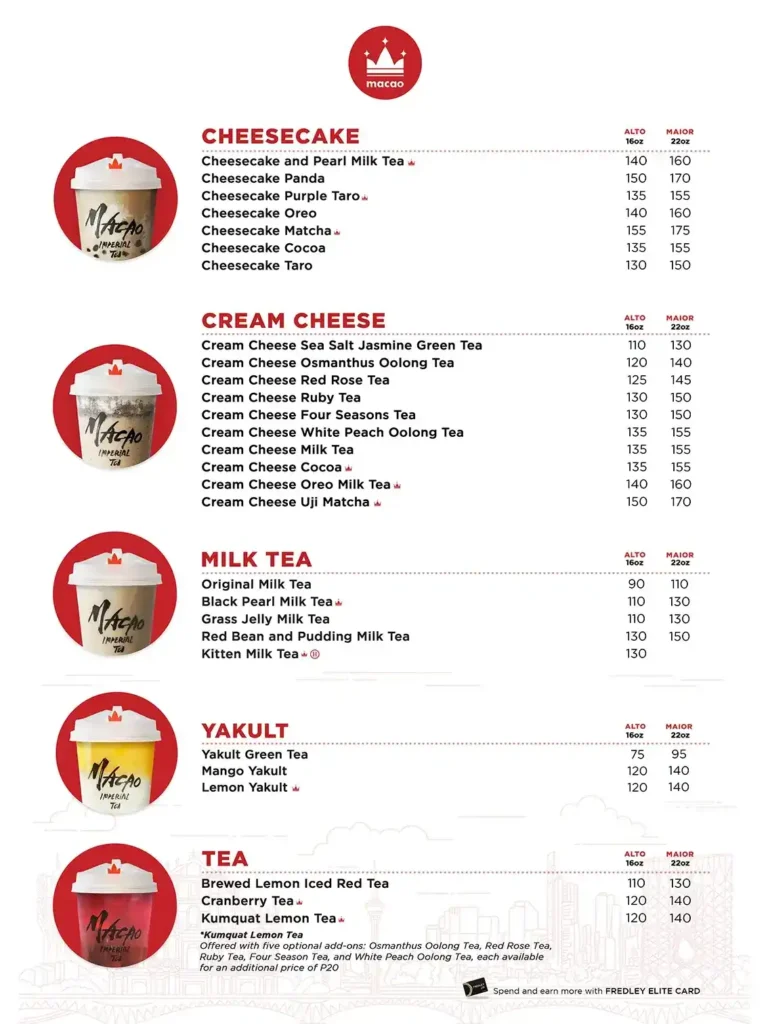 Macao Imperial Menu