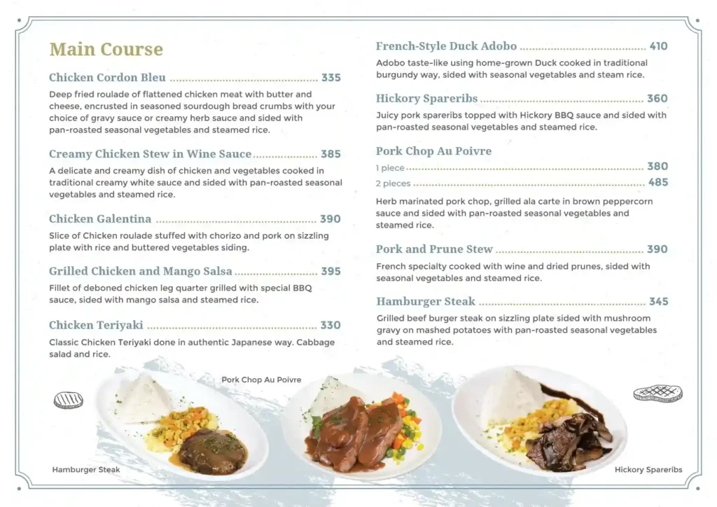 The French Baker Main Course